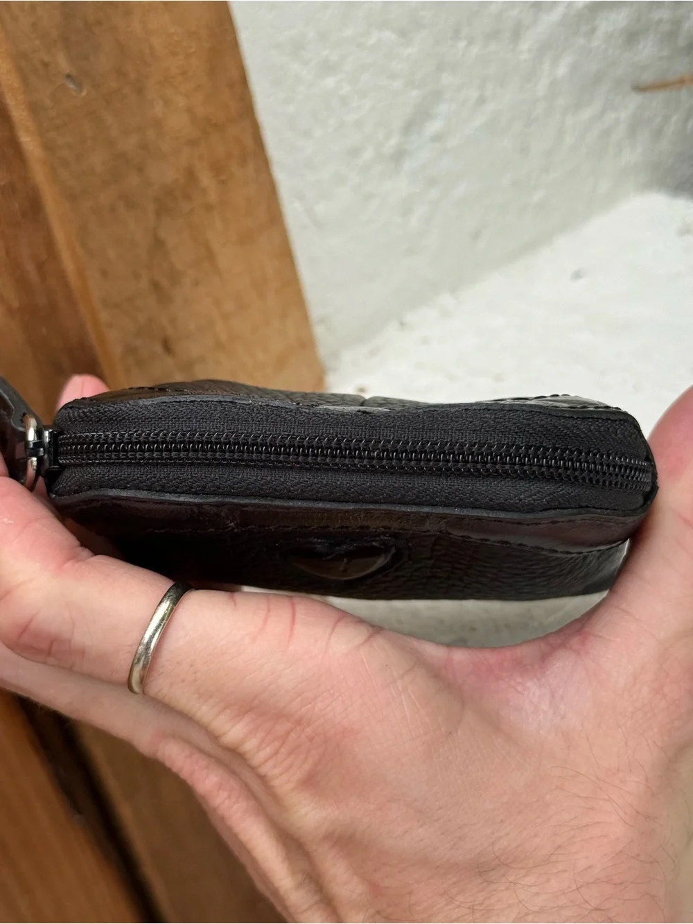 Brighton Y2K pebbled leather zippered makeup/travel bag